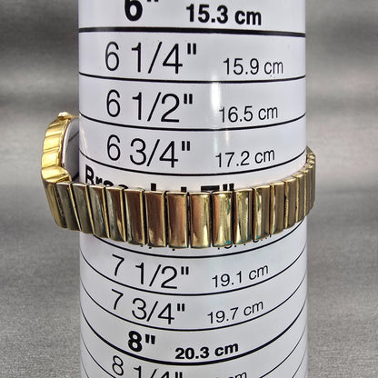 Seiko Watch Women 15mm Gold Dial Gold Tone Asymmetrical 1F20-5059 New Battery9