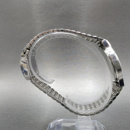 Seiko Watch Men 31mm Silver Dial Silver Tone Round 5p31-6a20 New Battery