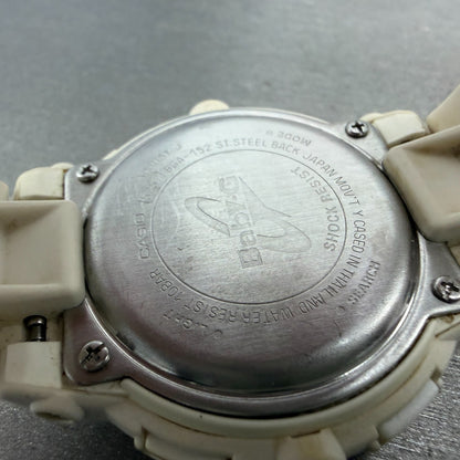 Casio Baby-G Watch Women 43mm Analog Digital White Alarm Chrono BGA-152 NewBatKL9