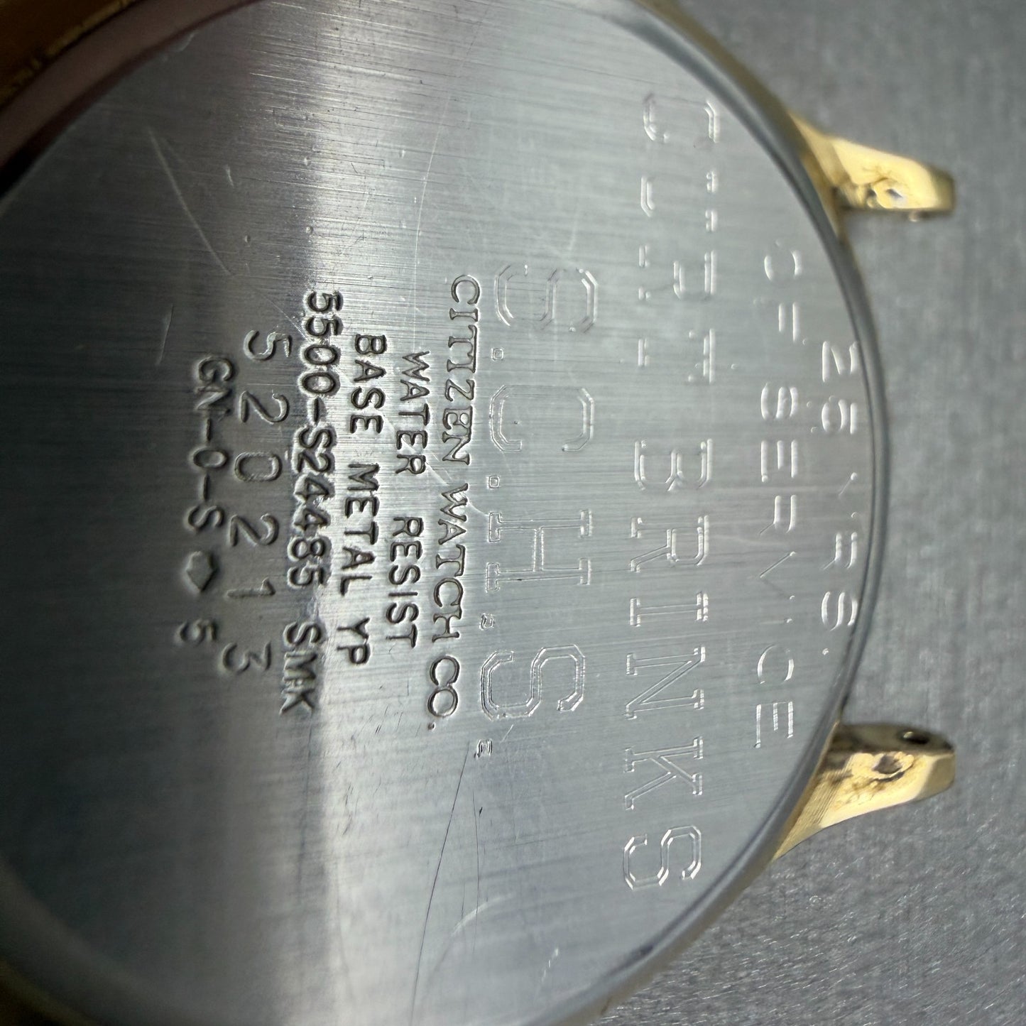 Citizen Watch Men 34mm Champagne Dial Gold Tone Daydate 5500-S24485 PARTS7