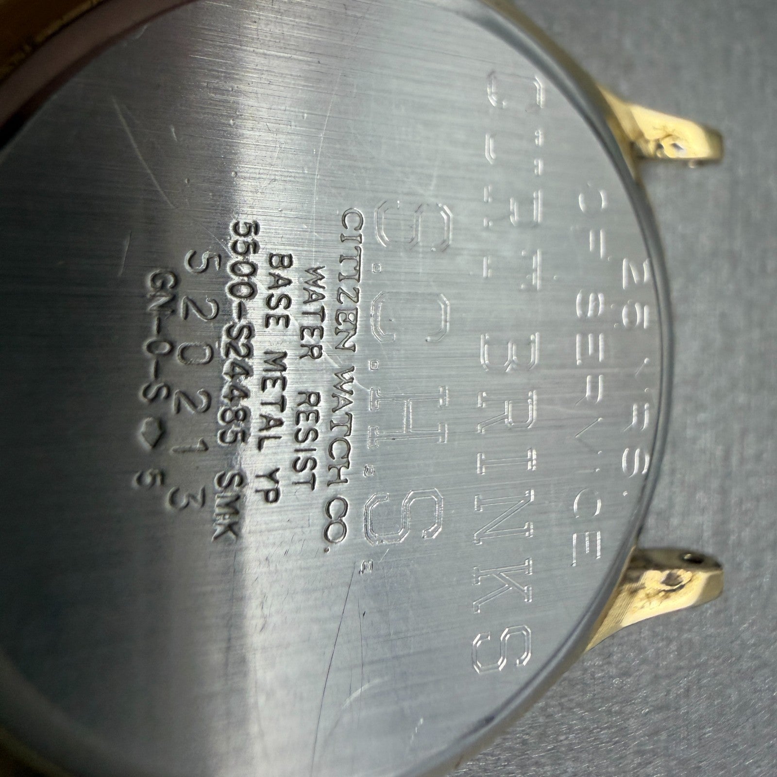 Citizen Watch Men 34mm Champagne Dial Gold Tone Daydate 5500-S24485 PARTS7