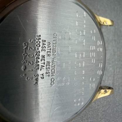 Citizen Watch Men 34mm Champagne Dial Gold Tone Daydate 5500-S24485 PARTS7