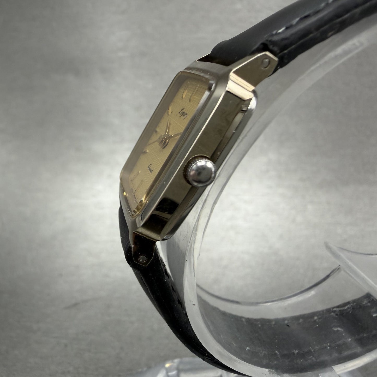 Orient Legacy Tank Watch Women 18mm Gold Dial Gold Tone Rectangle New Battery2