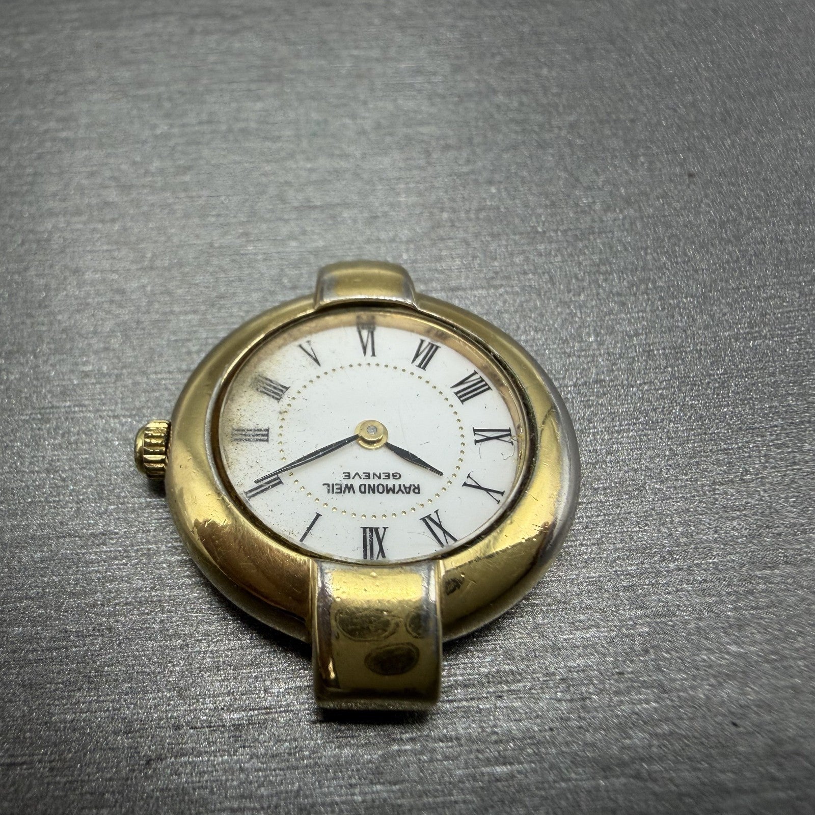Raymond Weil Watch Women 23mm White Dial Gold Plated Round 5839 New Battery4