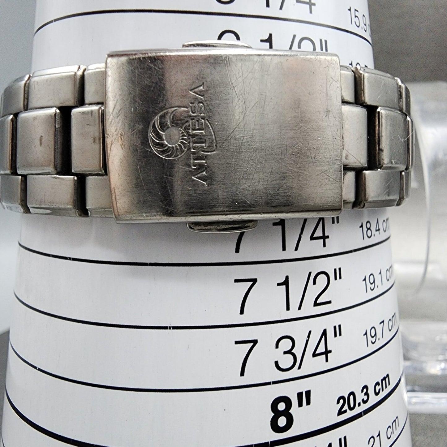 Citizen Attesa Watch Men 38mm Cream Dial Titanium Date Atomic Round Works