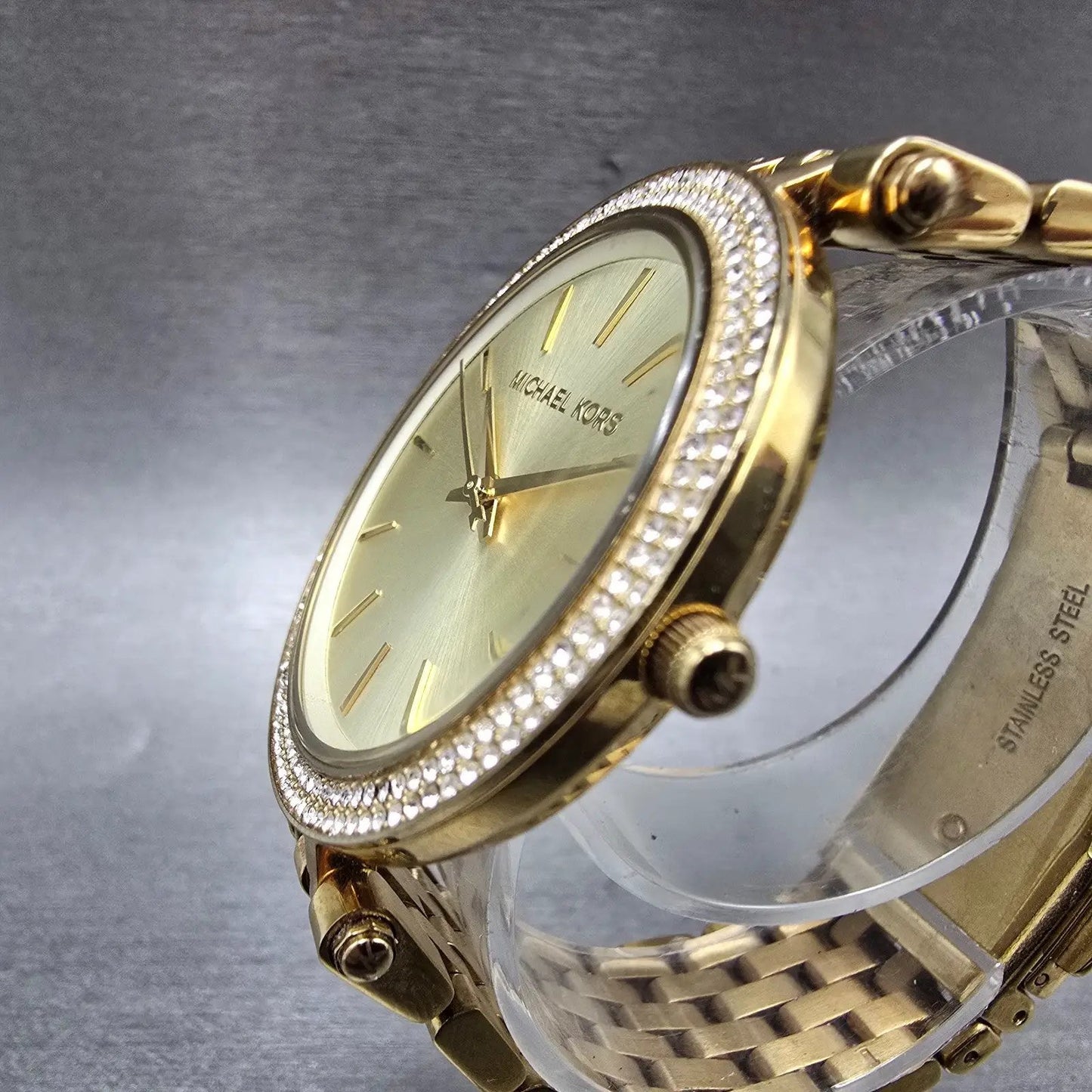 Michael Kors Darci Watch Women 39mm Champagne Dial Gold Tone MK-3191 New Batt MQ2