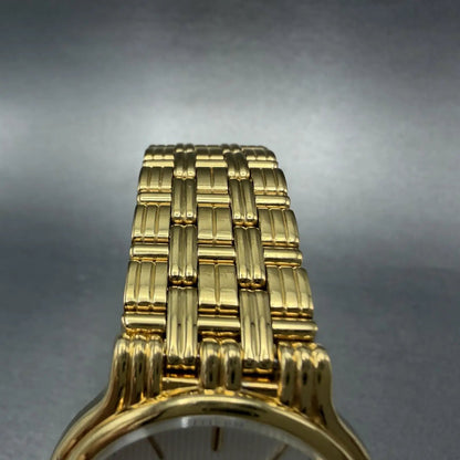 Citizen Watch Men 34mm White Dial Gold Tone Date Round 5510-F52584 New Battery4