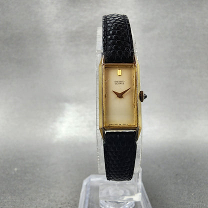 Seiko Tank Watch Women 13mm Cream Dial Gold Tone Rectangle 13205939 New Battery5