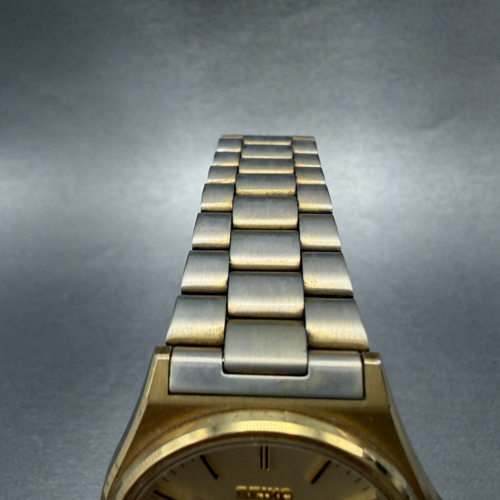 Seiko Spirit Watch Men 35mm Champagne Dial Gold Tone READ!!! Daydate New Battery4