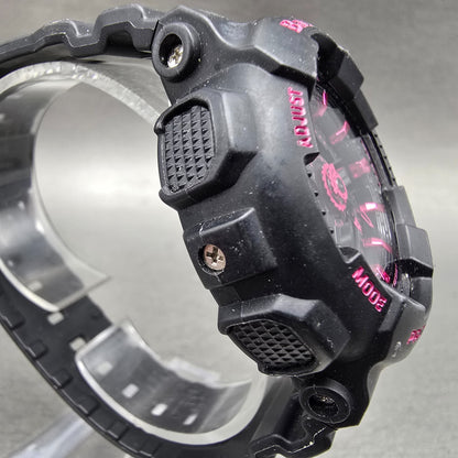 Casio Baby-G BA-111 Watch Women 43mm Pink Black Alarm Chronograph New Battery3