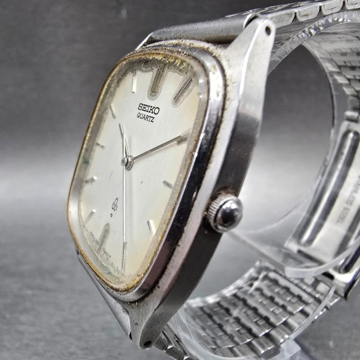 Seiko Watch Men 30mm White Dial Silver Tone Oval 7830-5210 JDM PARTS3