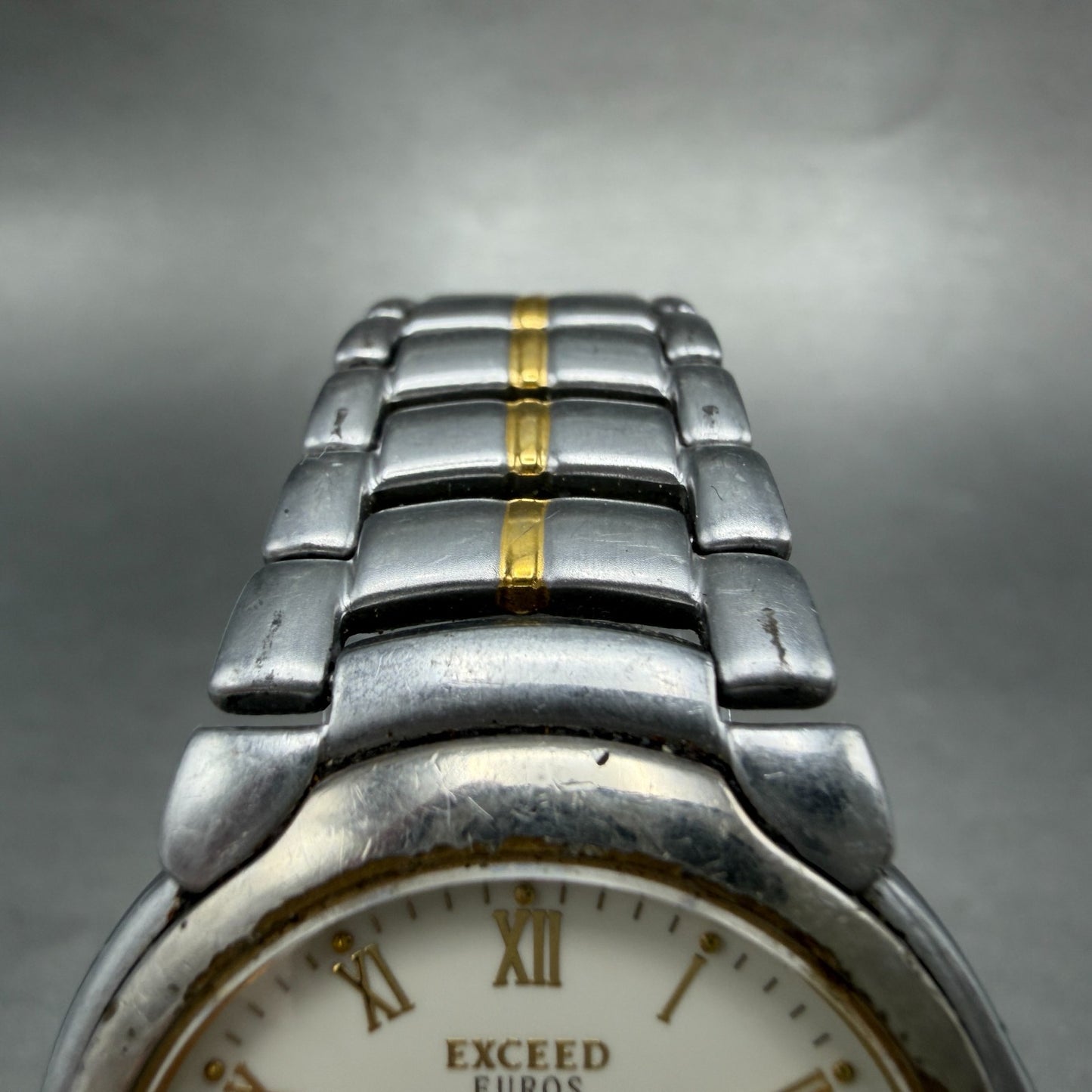 Citizen Exceed Euros Watch Men 33mm White Dial Two Tone 0330-H03558 New Battery4