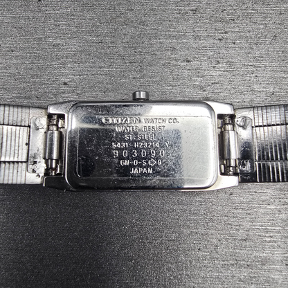 Citizen XC Watch Women 15mm Silver Dial Silver Tone Rectangle 5431-H23214 NewBat10