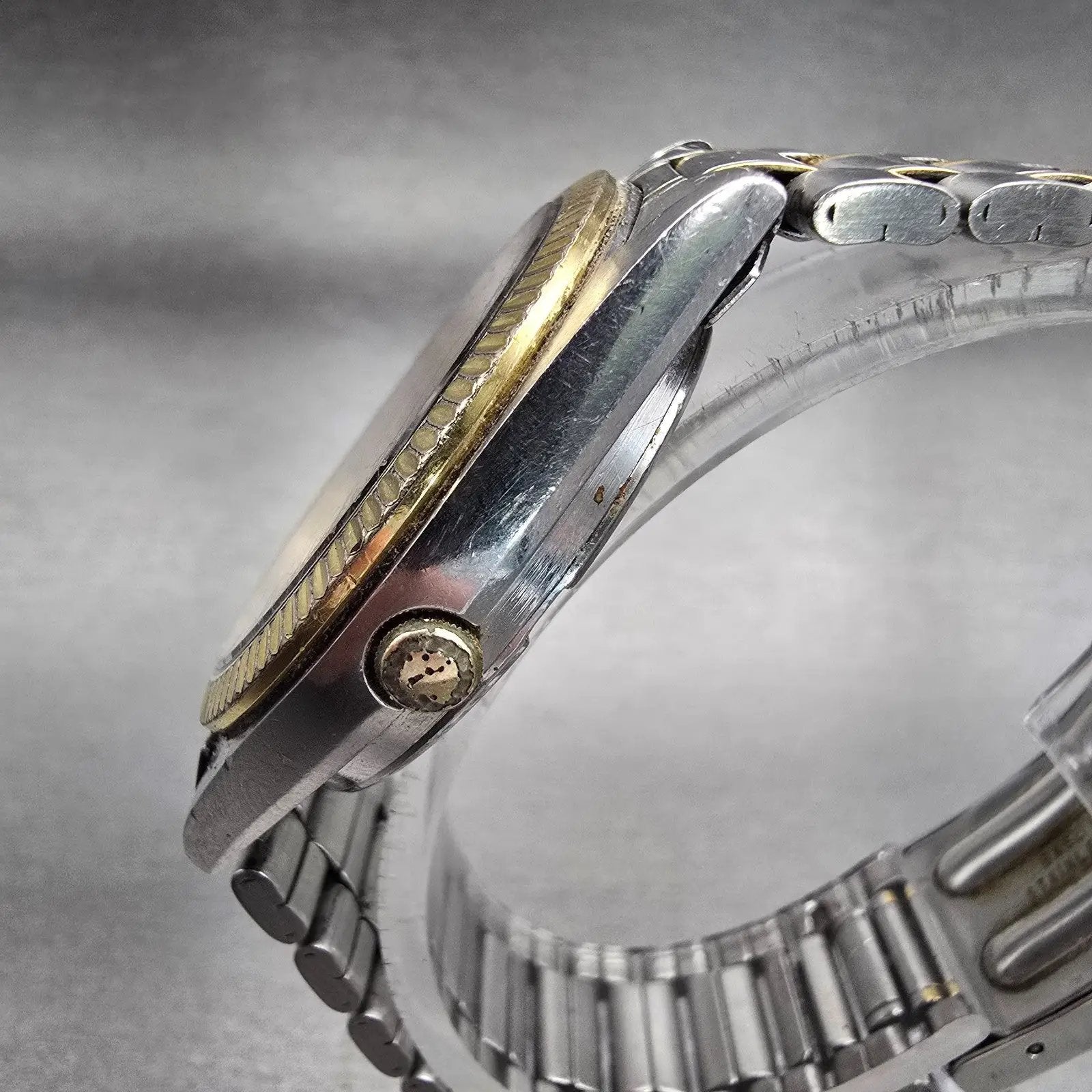 Seiko President Watch Men 35mm Gold Dial Daydate Alarm 5C23-7009 New Battery VTG2
