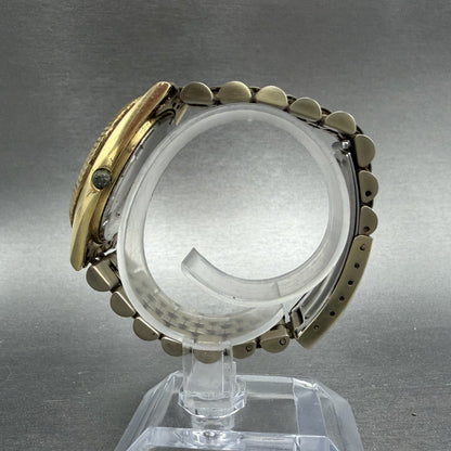 Seiko President Watch Men 36mm Gold Dial Gold Tone Daydate 7n43-8119 New Batt AP6