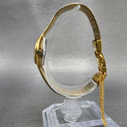 Seiko Watch Women 19mm Champagne Dial Gold Tone Round 160079 New Battery6
