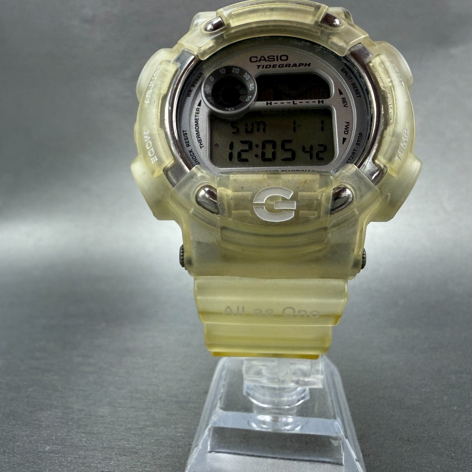 Casio G-Shock DW-8600K Watch Men 47mm Digital Clear Alarm Chrono New Battery ABC5