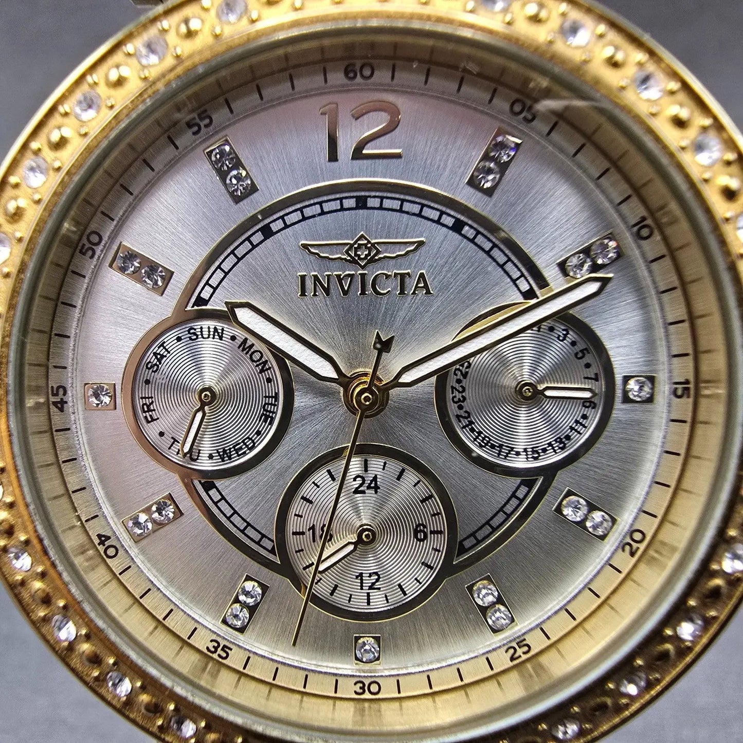 Invicta Angel Watch Women 36mm Silver Dial Two Tone Daydate 20470 New Battery1