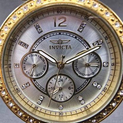 Invicta Angel Watch Women 36mm Silver Dial Two Tone Daydate 20470 New Battery1