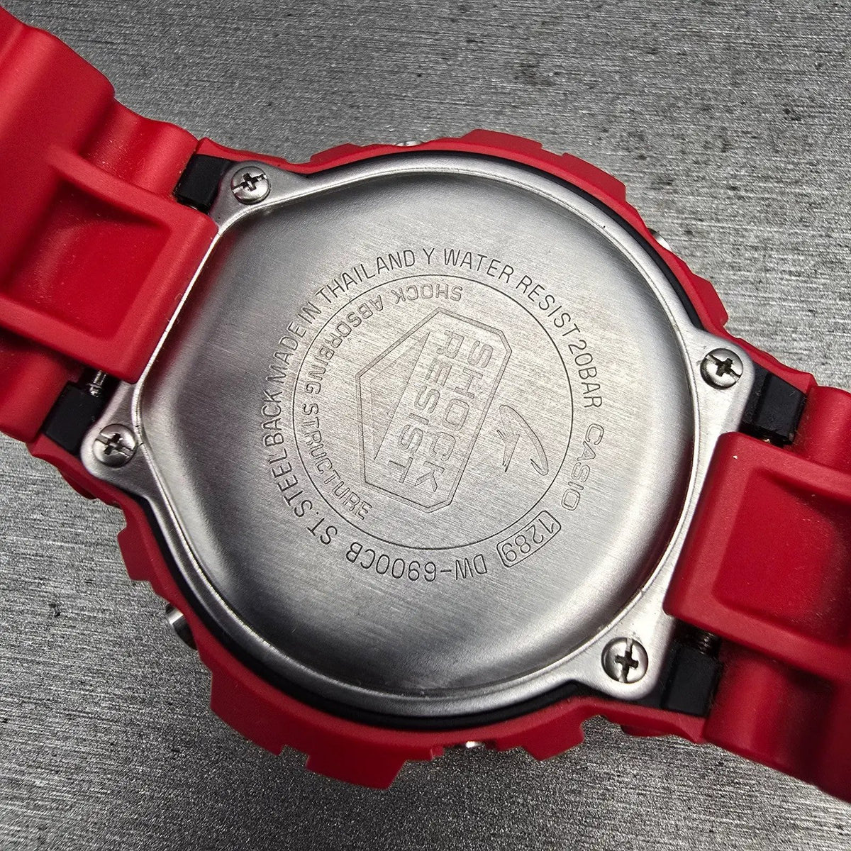 Casio G-Shock DW-6900CB Watch Men 50mm Orange Red Chrono Alarm New Battery JP10
