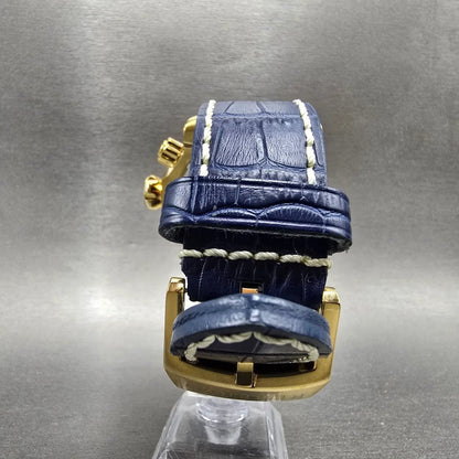 Invicta Venom Chronograph Watch Men 52mm Blue Dial Gold Tone Date 6113 New Batt8