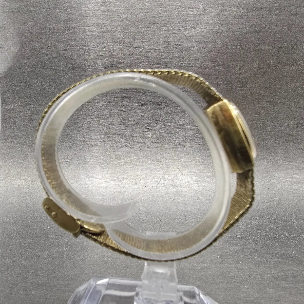 Bulova Accutron Watch Women 19mm Silver Dial 10K Gold Filled Oval READ! New Batt8