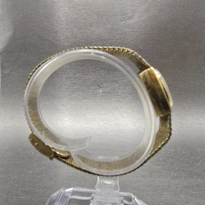 Bulova Accutron Watch Women 19mm Silver Dial 10K Gold Filled Oval READ! New Batt8