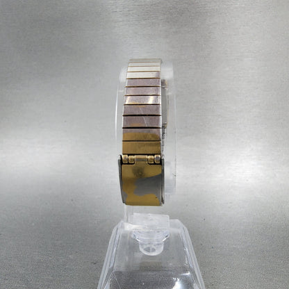 Seiko Tank Watch Women 17mm Champagne Dial Gold Tone Rectangle 2C205830 New Bat7