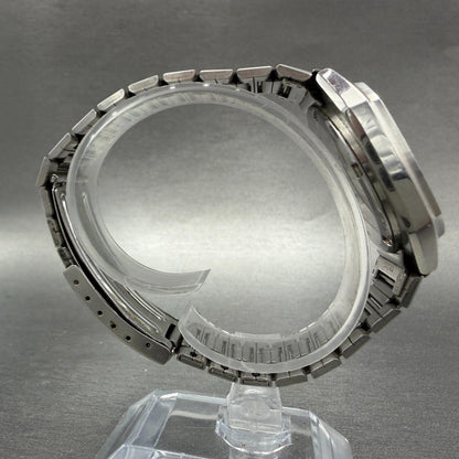 Seiko SilverWave Watch Men 34mm Black Dial Silver Tone 8221-500A New Battery8