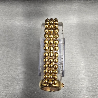 Bulova Watch Women 17mm Gold Dial Gold Tone Oval 92F51 New Battery Vintage4