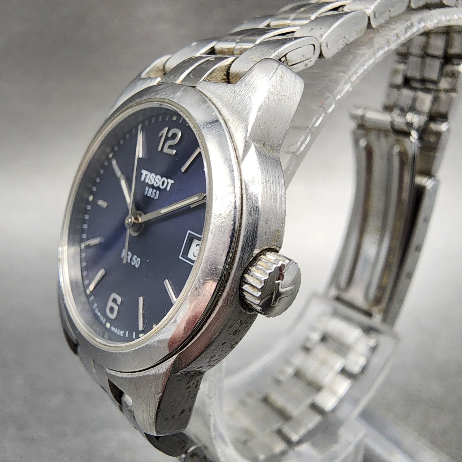 Tissot PR50 Watch Women 25mm Blue Dial Stainless Steel Date Round New Battery2