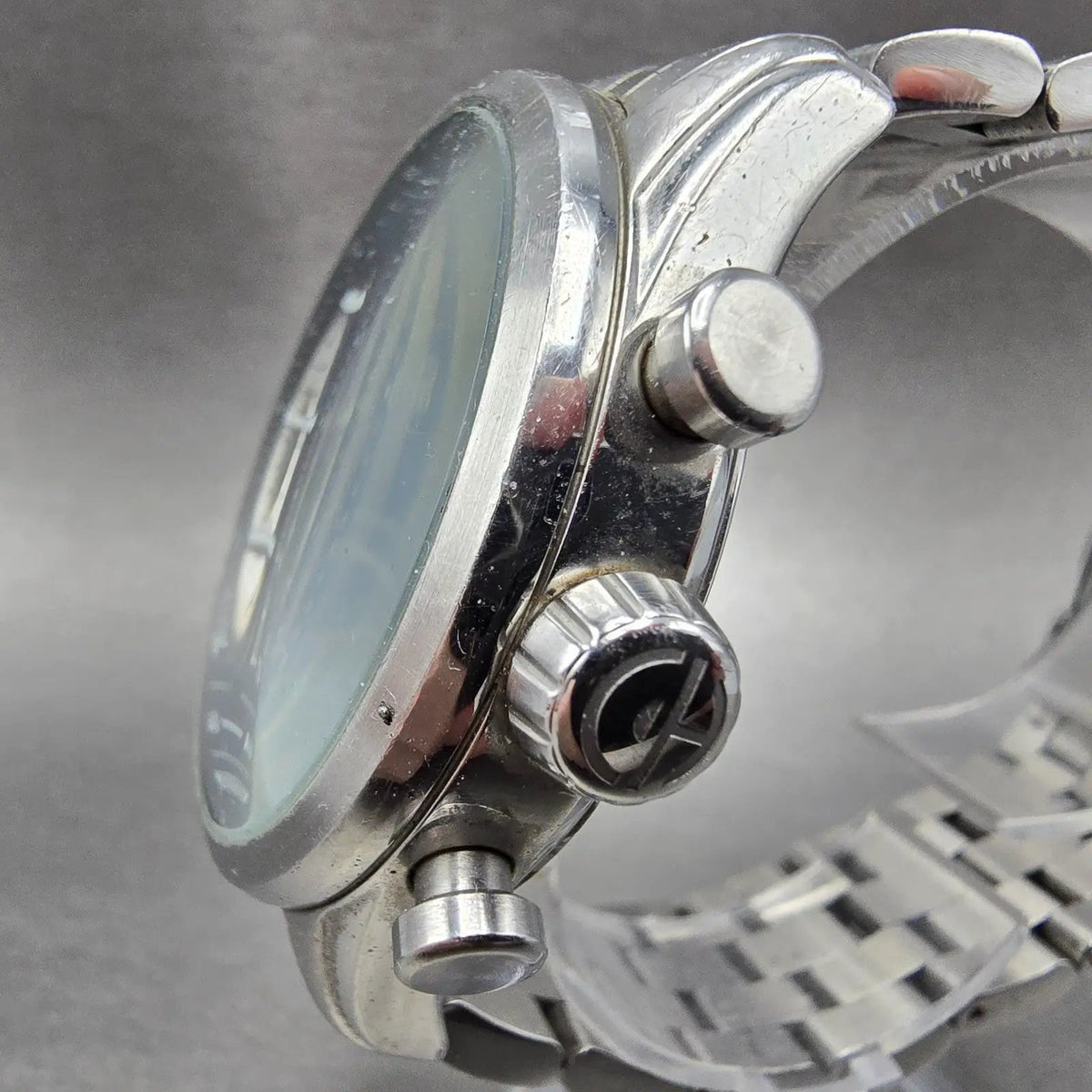 Charles Hutton Aristocrat Chronograph Watch Men 44mm Gray Dial Steel Date NewBat2