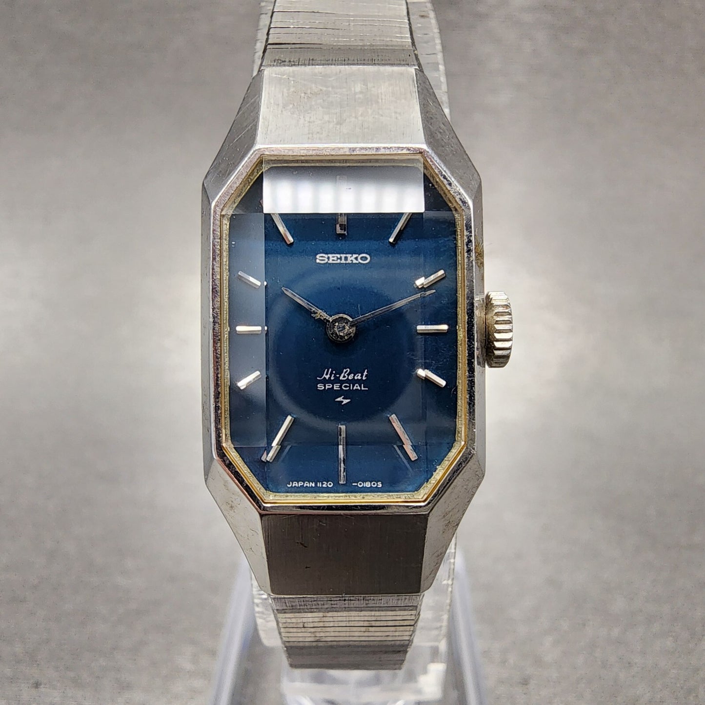 Seiko Special Watch Women 18mm Blue Dial Silver Tone Manual 11207030 Runs0