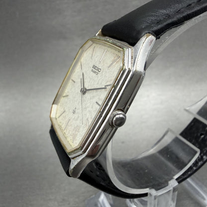 Seiko Tank Watch Men 27mm Silver Dial Silver Tone 64315150 New Battery2