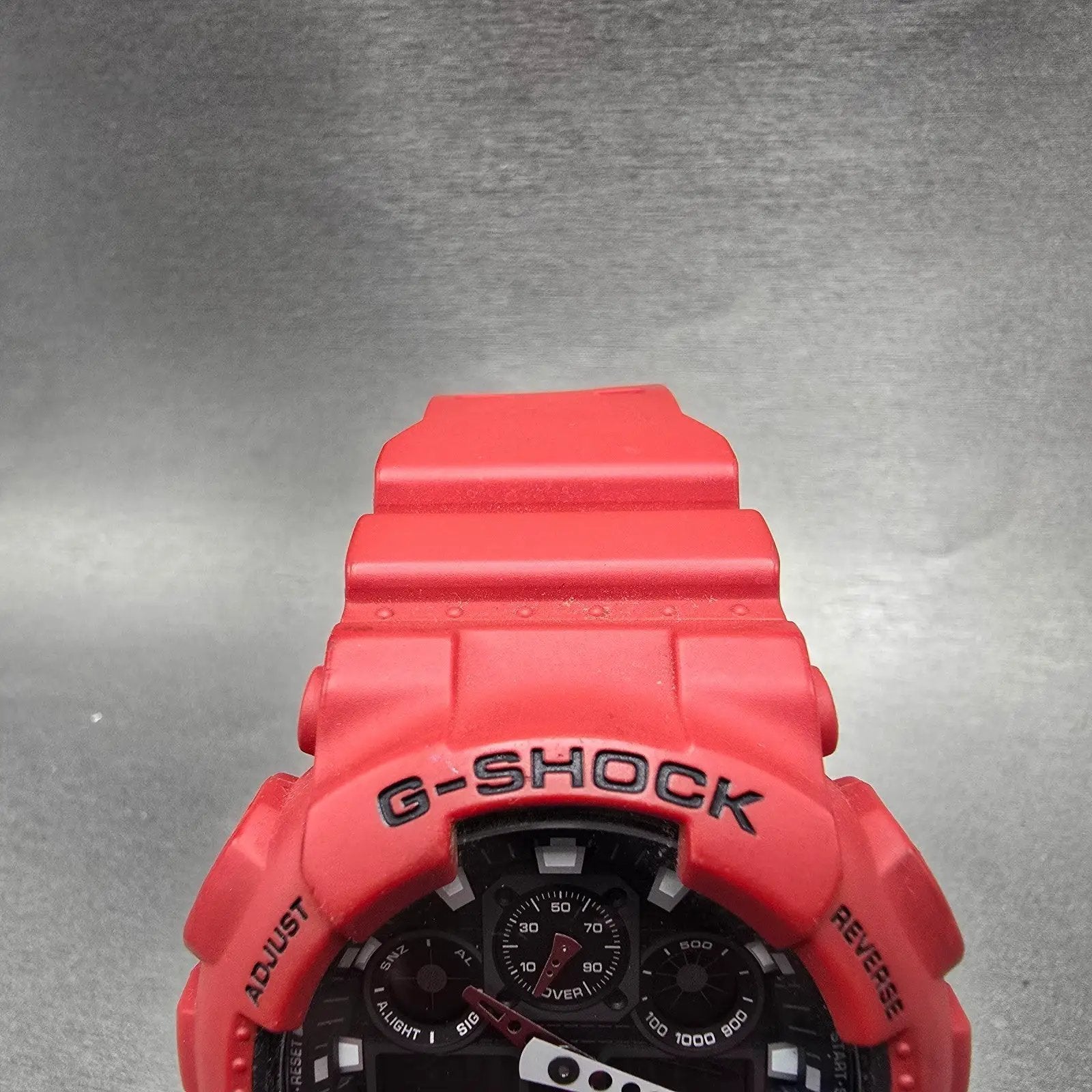 Casio G-Shock GA-100B Watch Men 51mm Red Black Alarm Chrono Analog Digital READ!4
