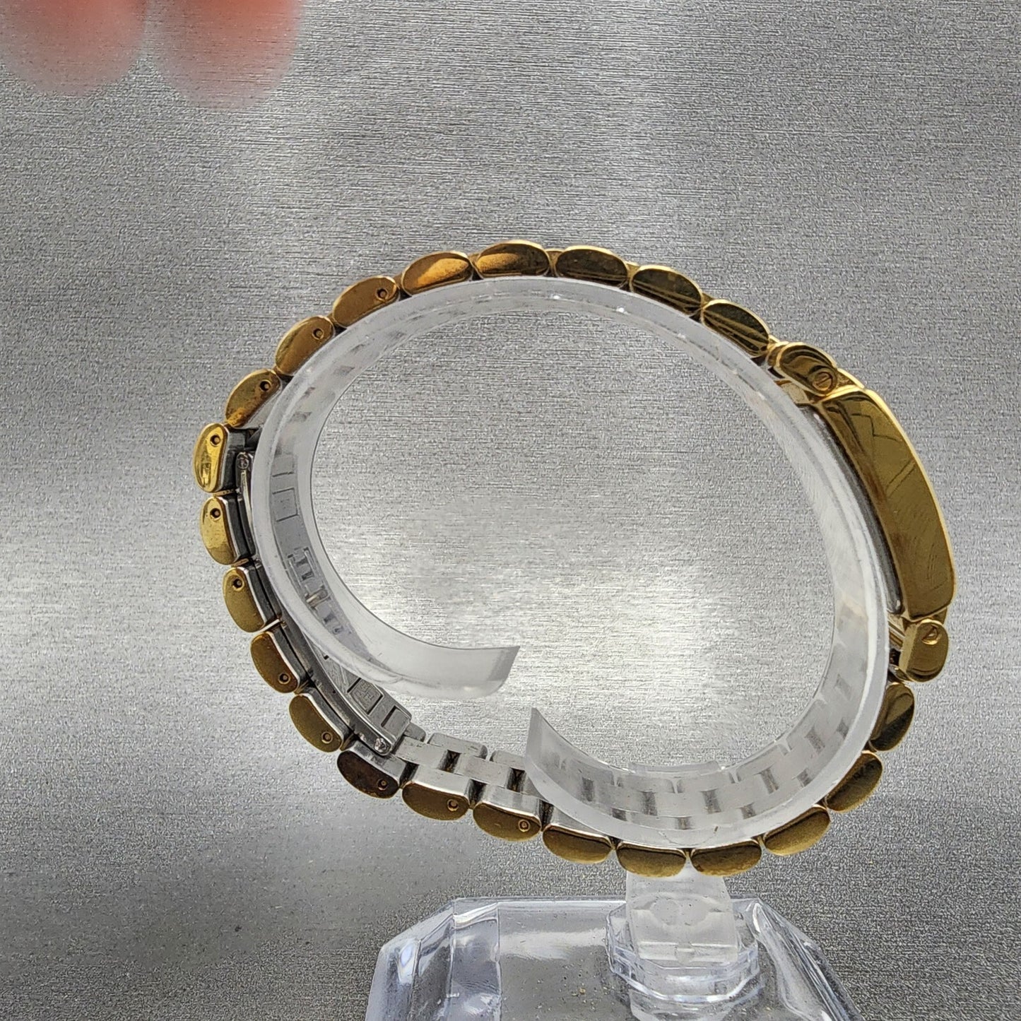 Coach Tank Watch Women 20mm White Dial Gold Tone Rectangle W015 New Battery8