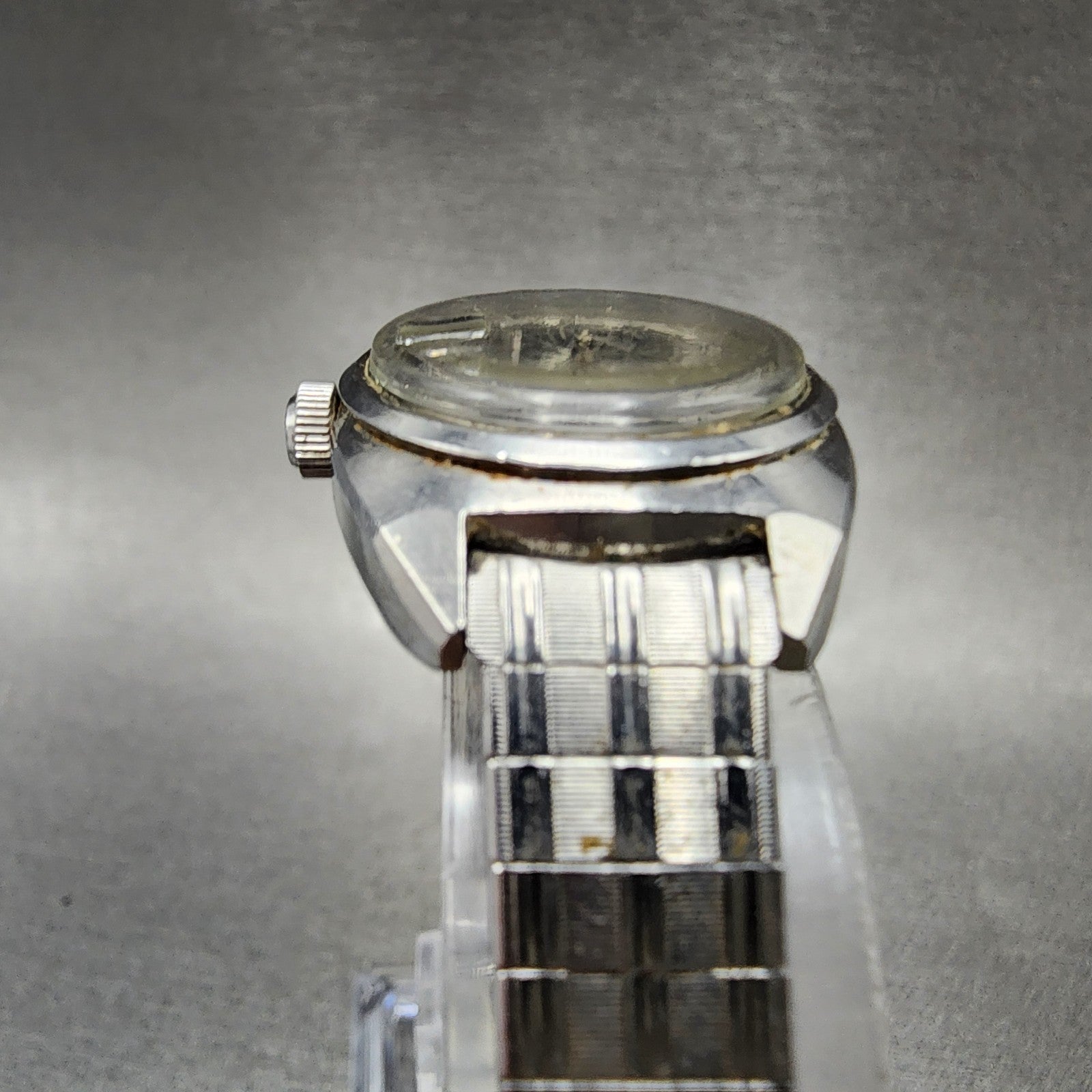 Seiko Automatic Watch Women 23mm Black Dial Silver Tone Date 25170221 PARTS5