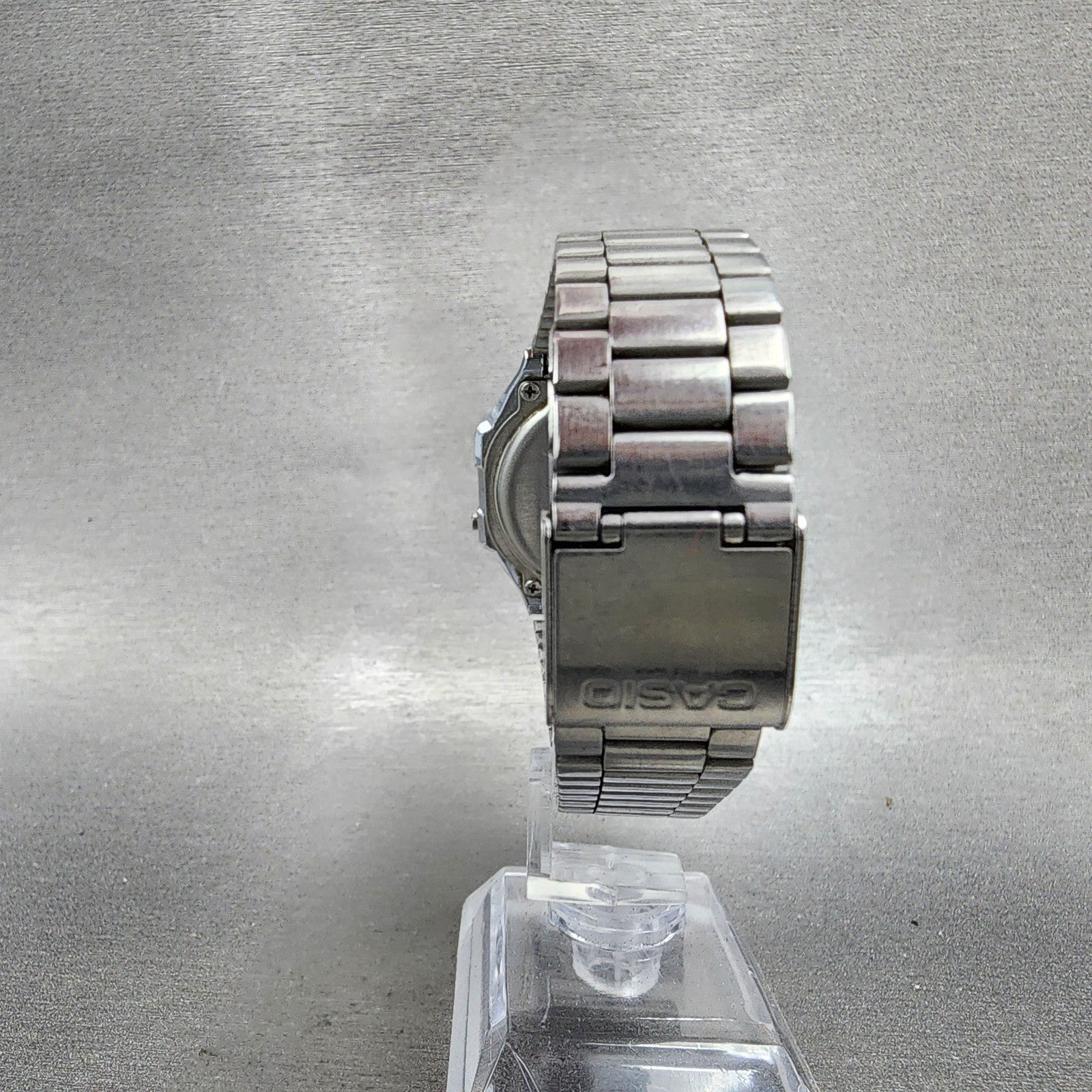 Casio A168 Illuminator Watch Men 36mm Digital Silver Tone Alarm Chrono New Batt7