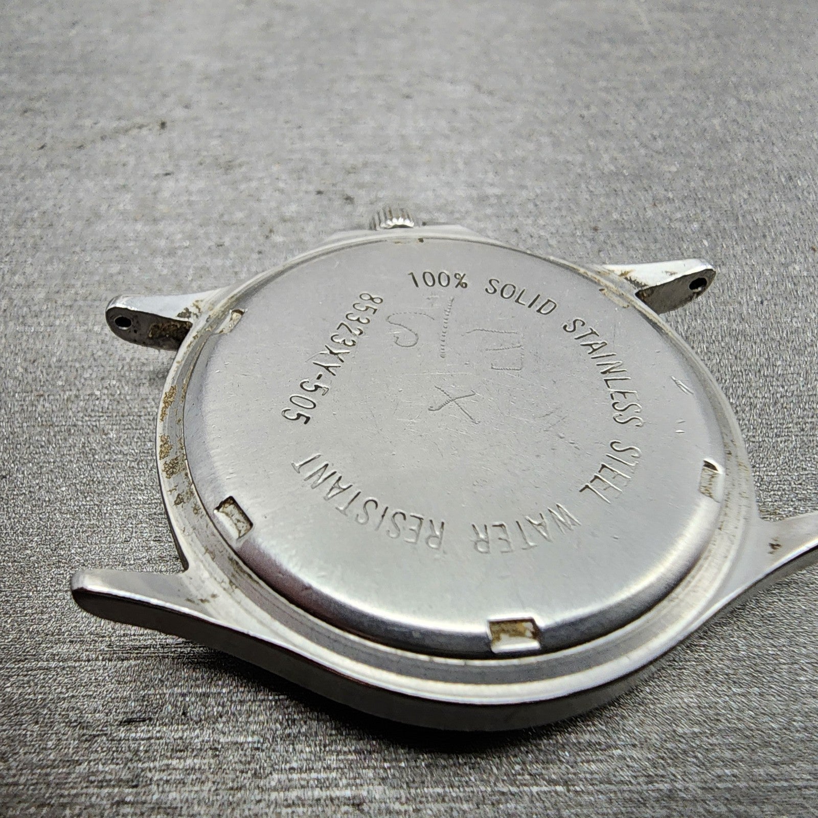 LL Bean Field Watch Men 34mm Gray Dial Gold Tone Date Round READ!!!!! PARTS VTG6