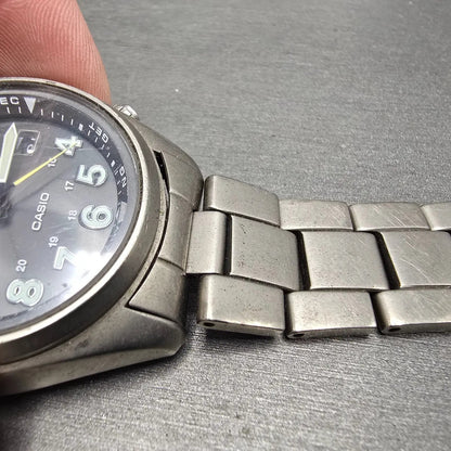 Casio Overland WTS Watch Men 39mm Gray Dial Titanium Date OVW-100TDJ  PARTS7