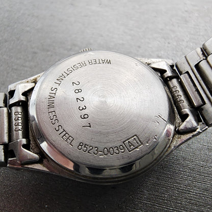 Seiko SQ Watch Women 23mm Silver Dial Silver Tone Daydate Round 85230039 NewBat9