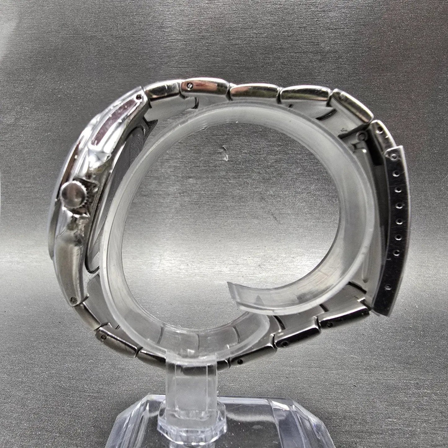 Timex Watch Men 40mm Blue Dial Silver Tone Round Bracelet New Battery6