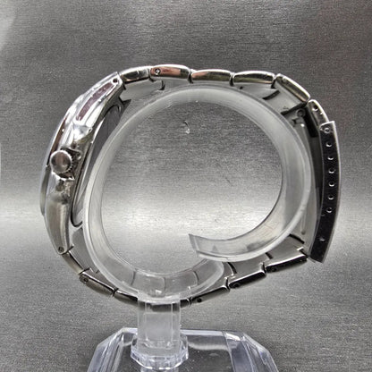 Timex Watch Men 40mm Blue Dial Silver Tone Round Bracelet New Battery6