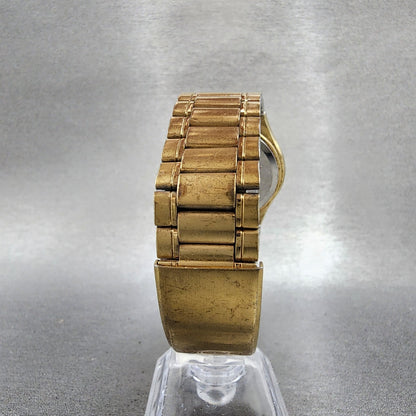 Casio Watch Men 35mm Champagne Dial Gold Daydate Round MMW82 New Battery7