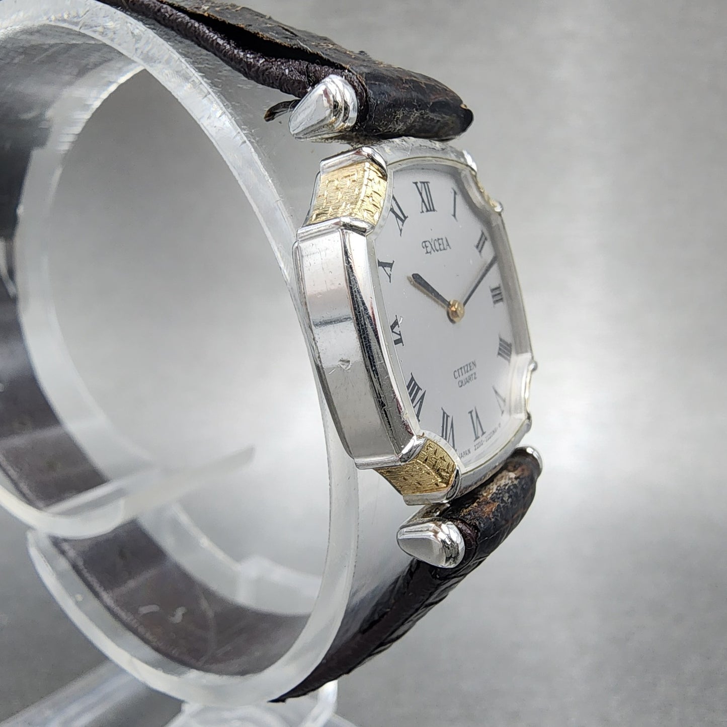 Citizen Excela Watch Women 21mm Silver Dial Two Tone Octagon New Battery VTG3