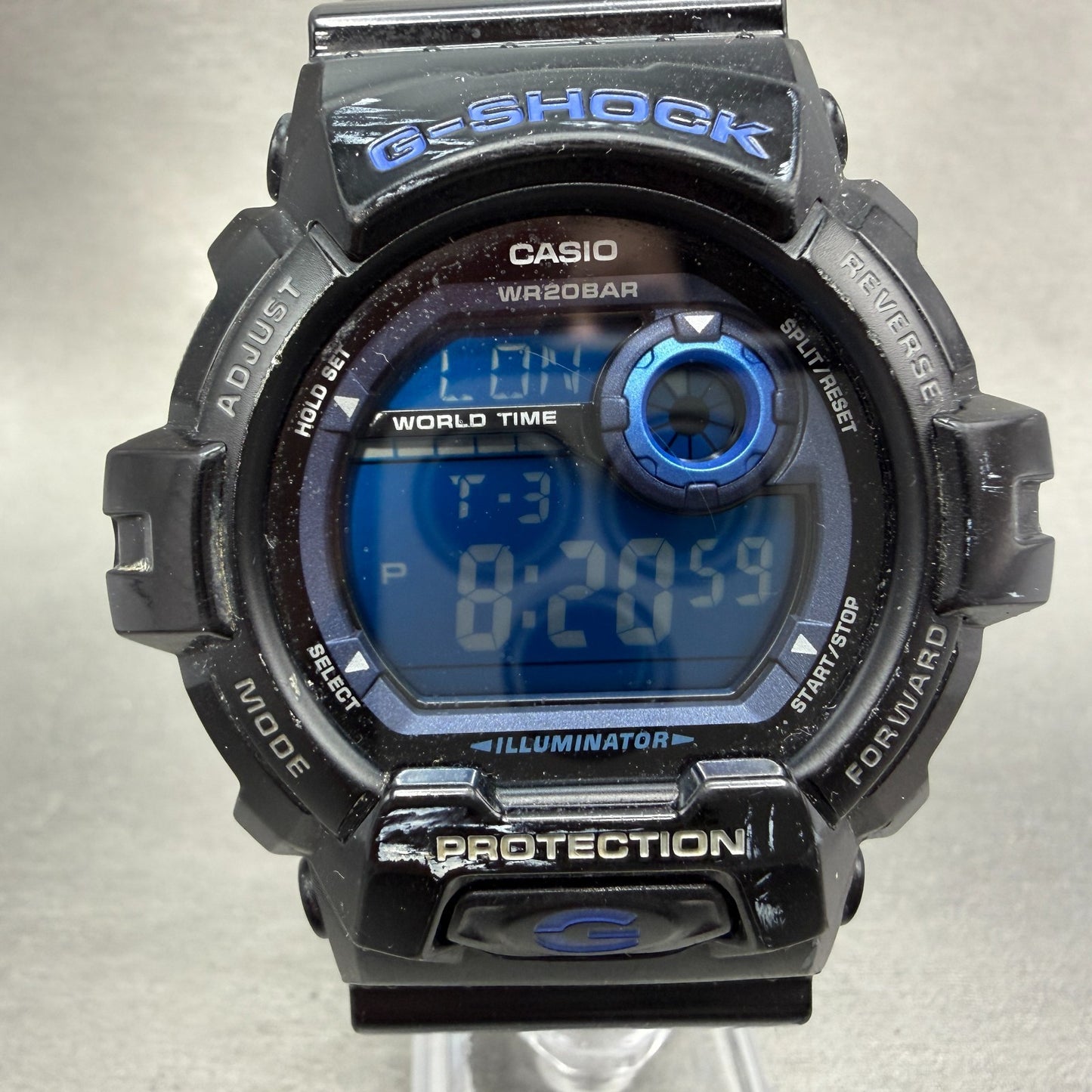Casio G-Shock G-8900A Watch Men 52mm Digital Black blue Round  New Battery0
