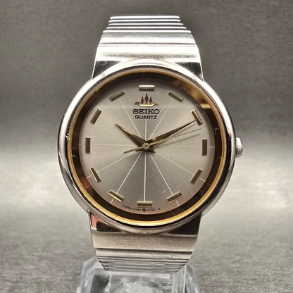 Seiko Watch Women 30mm Silver Dial Silver Tone Round 5Y91-6040 New Battery VTG0