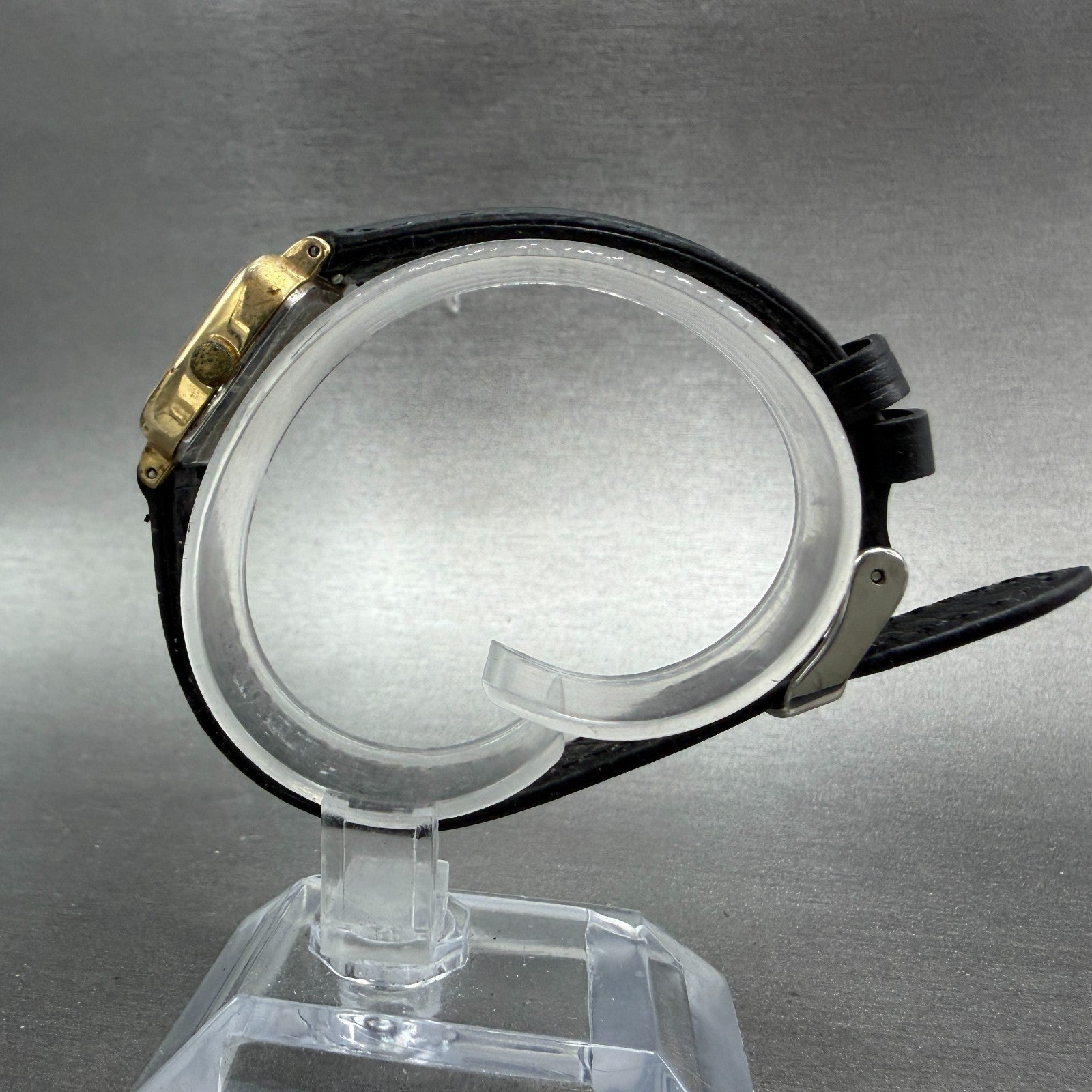 Citizen CQ Watch Women 22mm Champagne Dial Gold Tone Rectangle New Battery VTG 66