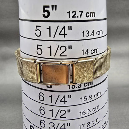 Seiko Tank Watch Women 12mm Gold Dial Gold Tone Rectangle 1320-5029 New Battery9