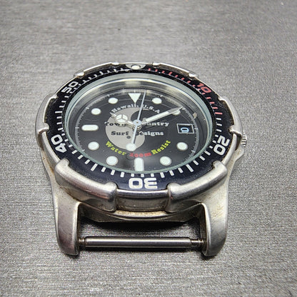 Orient Town & Country Surf Design Dive Watch Men 36mm Black Dial Silver NewBat112